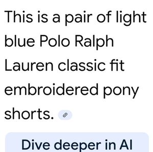 Polo Ralph Lauren Light Blue Flat Front Shorts